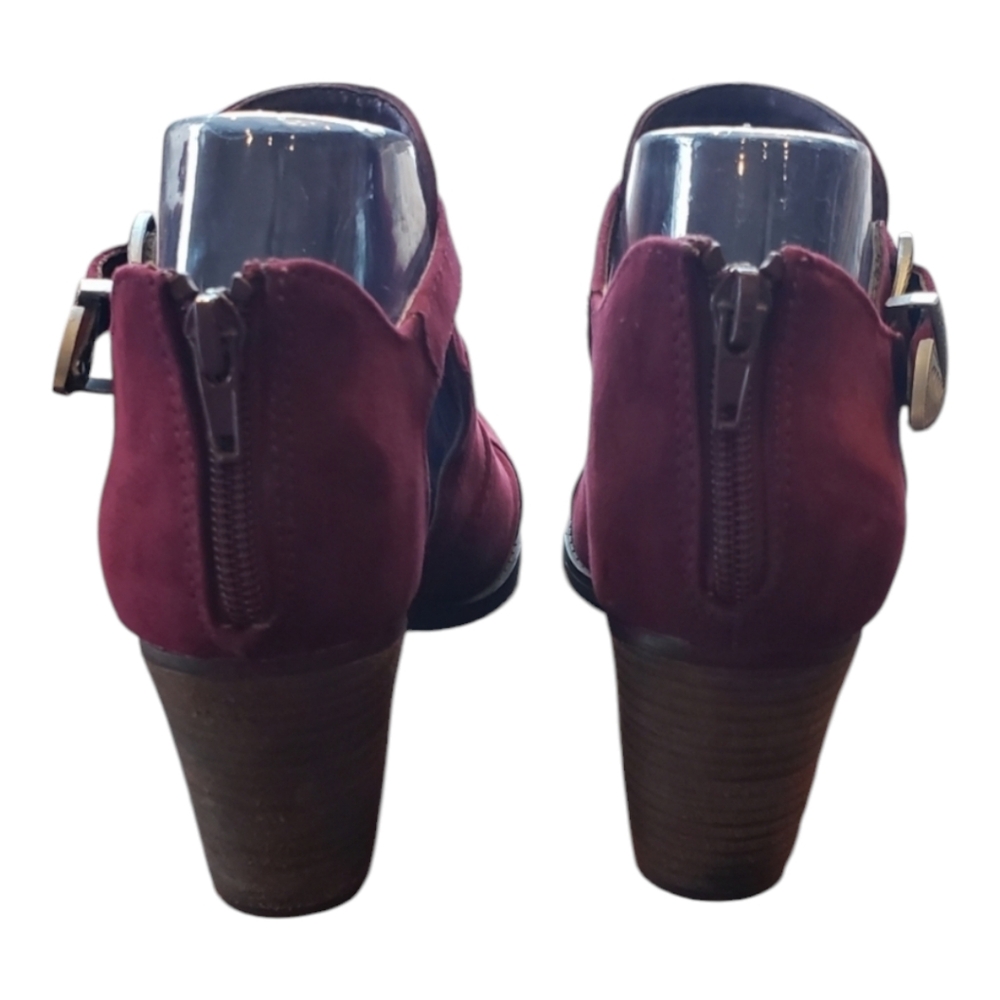 Carlos by Carlos Santana Red Ankle Boots with High Heel and Pointed Toe 7M - Picture 5 of 12